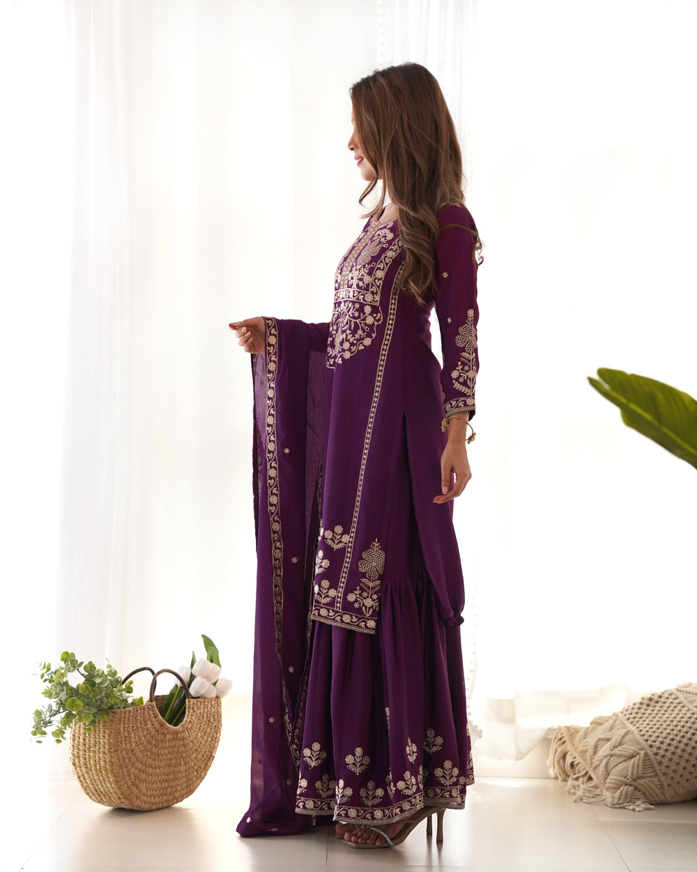 Premium Chinnon Silk Abira Signature Edition Anarkali Suit Set