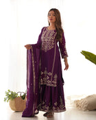 Premium Chinnon Silk Abira Signature Edition Anarkali Suit Set