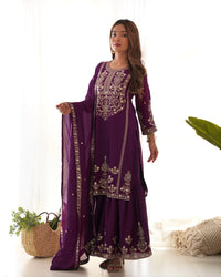 Premium Chinnon Silk Abira Signature Edition Anarkali Suit Set