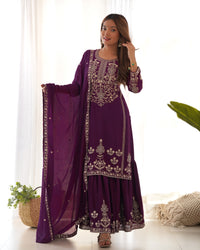 Premium Chinnon Silk Abira Signature Edition Anarkali Suit Set