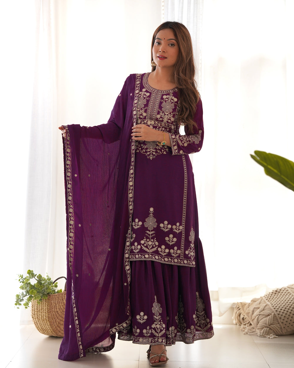 Premium Chinnon Silk Abira Signature Edition Anarkali Suit Set
