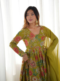 Green Garden Sharara Set