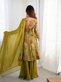 Green Garden Sharara Set