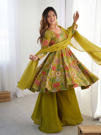 Green Garden Sharara Set