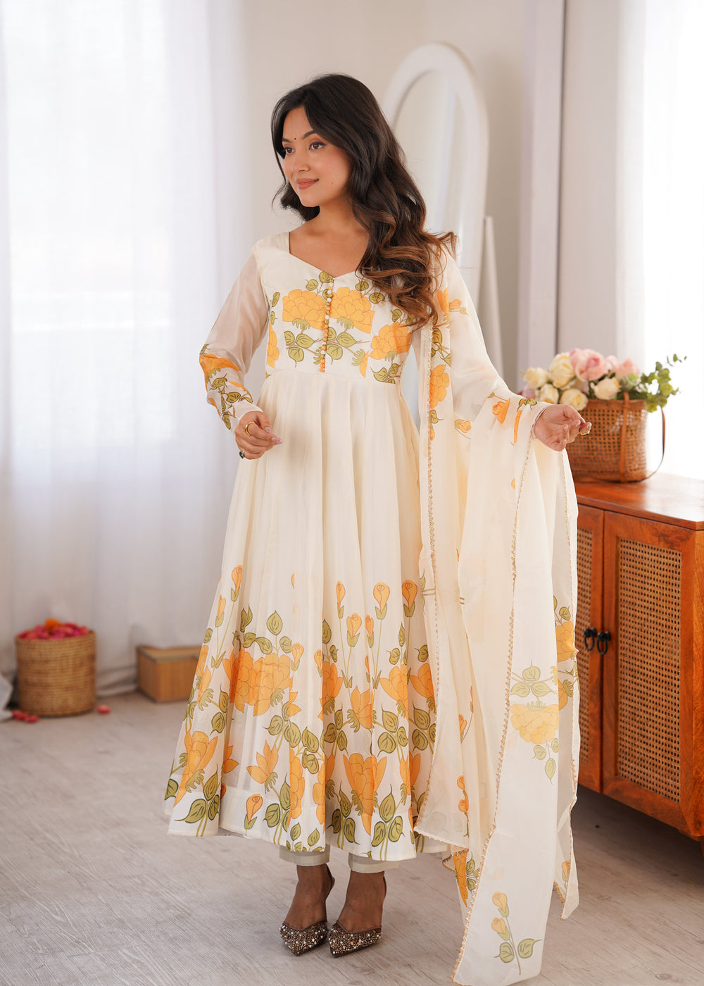 Kiara  Designer Floral Anarkali Set