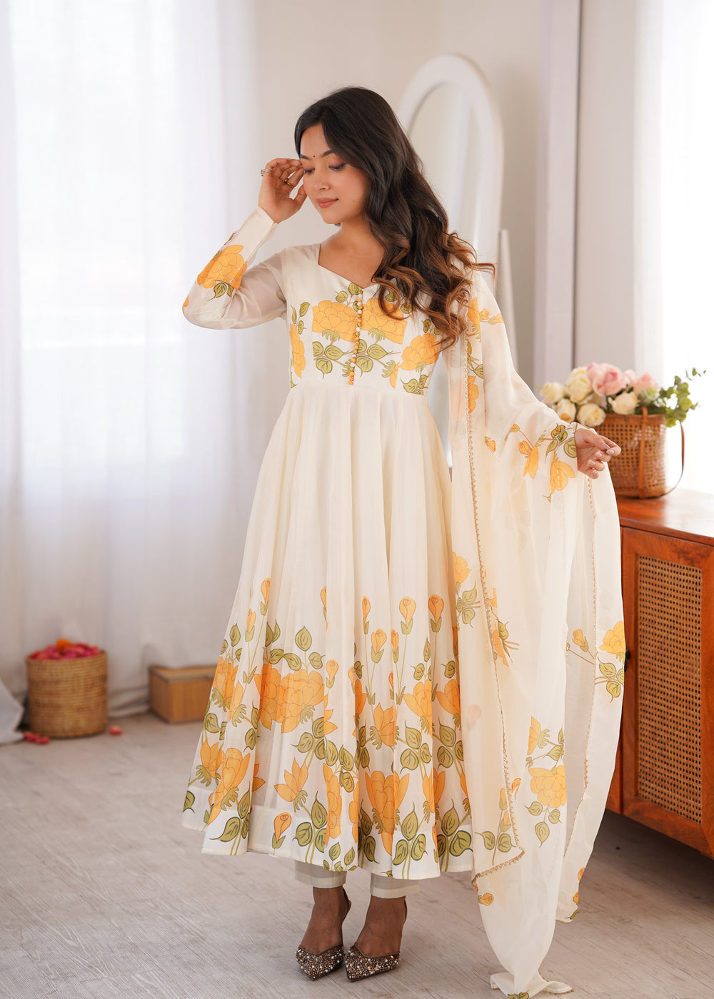 Kiara  Designer Floral Anarkali Set