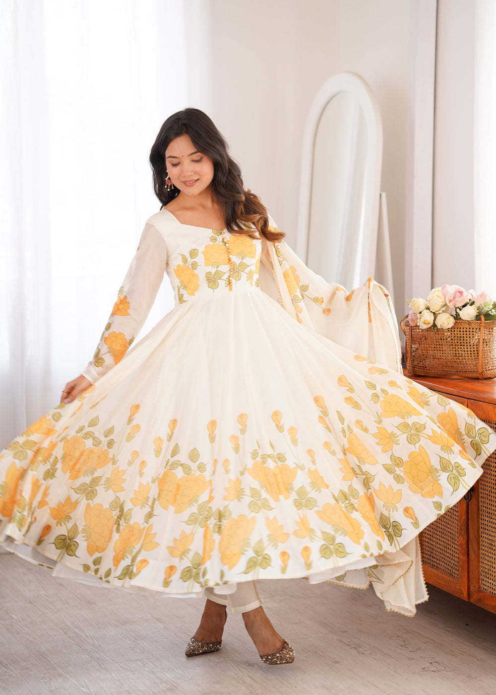 Kiara  Designer Floral Anarkali Set