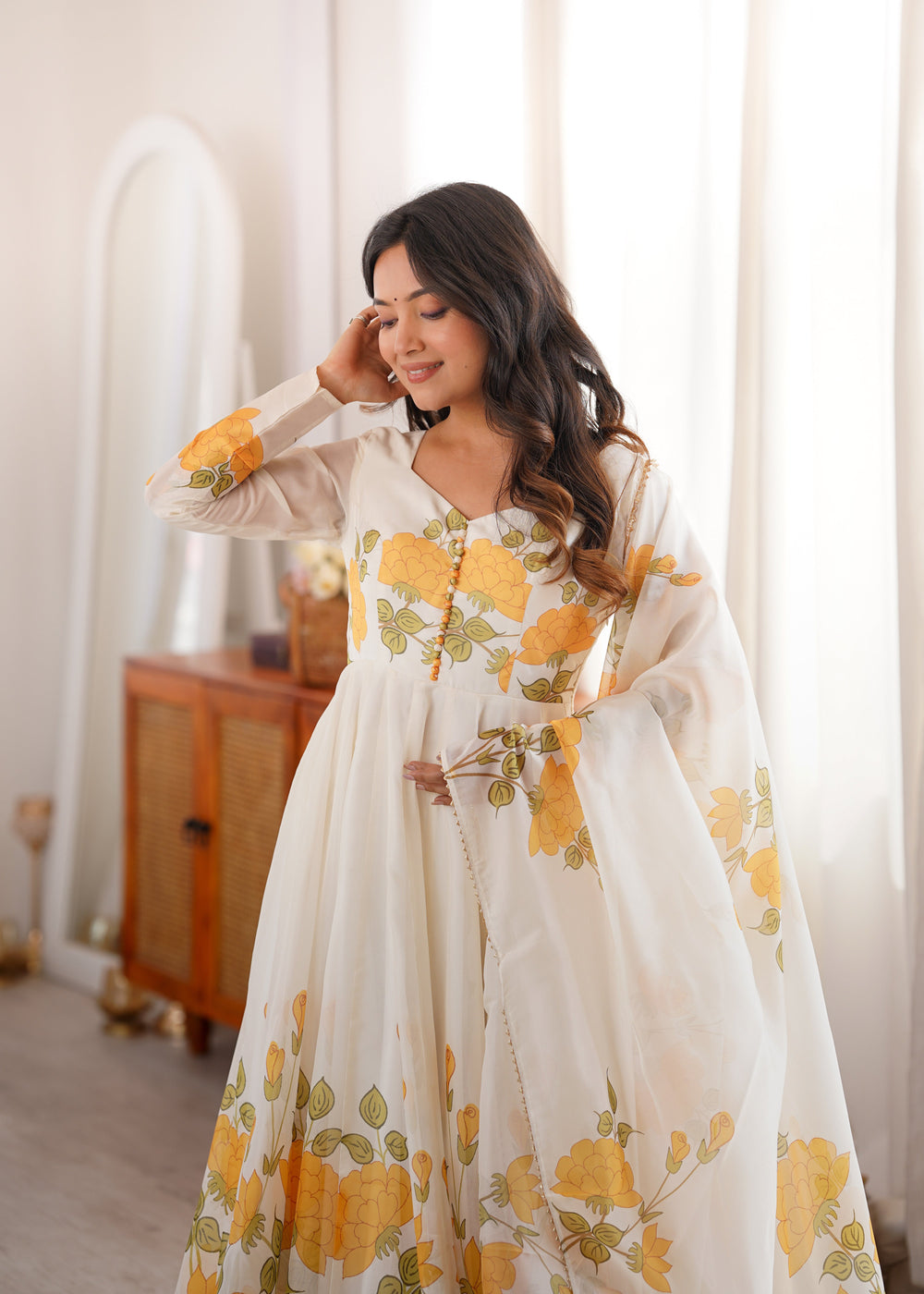 Kiara  Designer Floral Anarkali Set