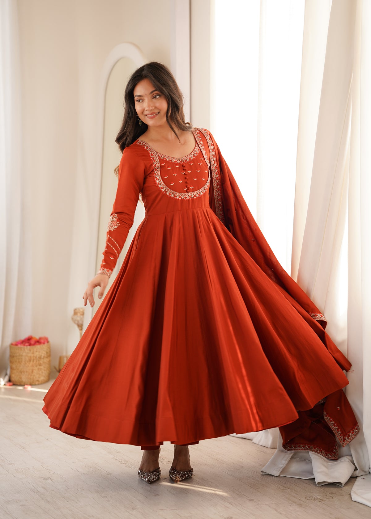 Krisha Elegant Embroidered Ethnic Wear Set