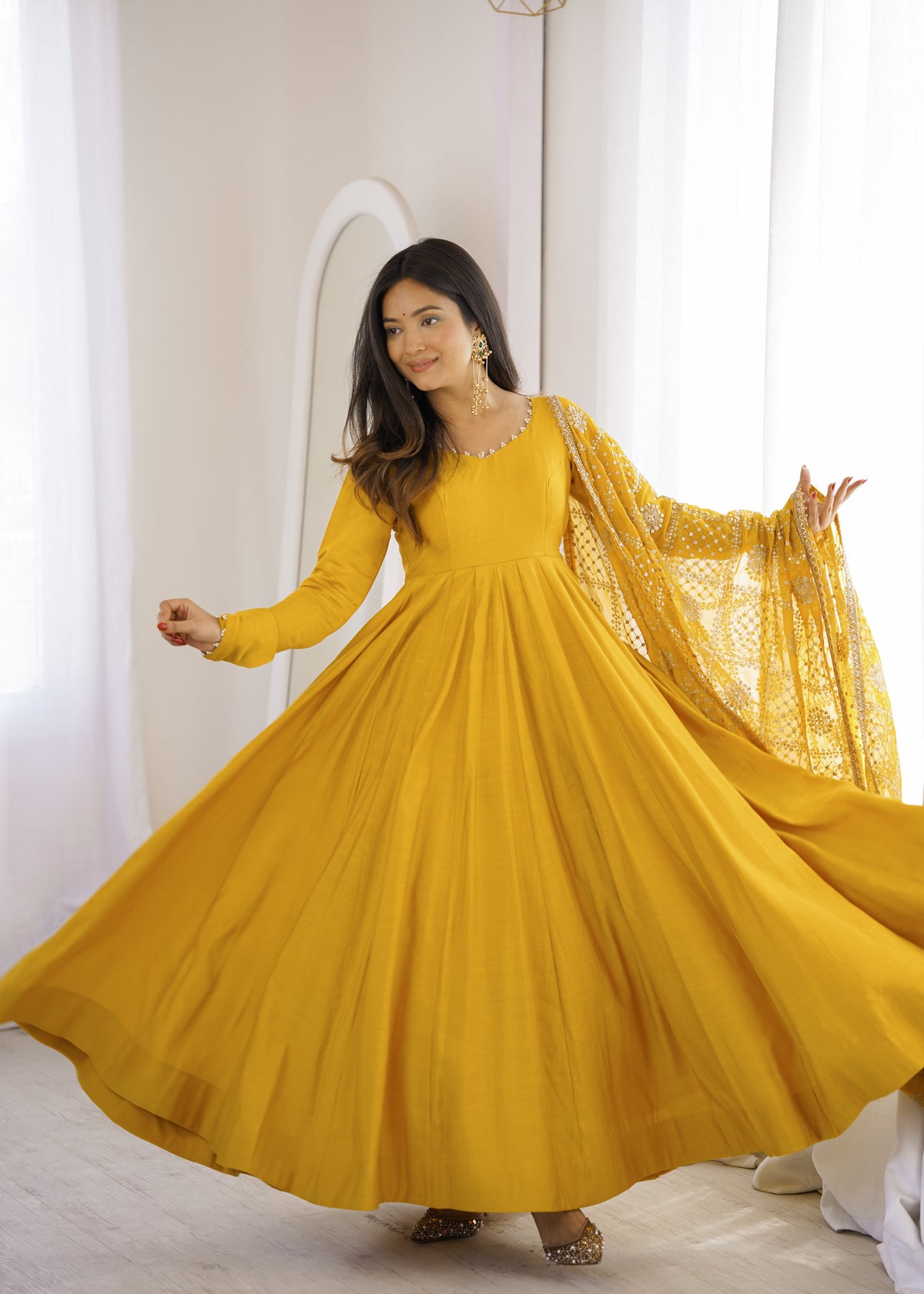 Anindita Elegant Embroidered Ethnic Wear Anarkali Sut Set