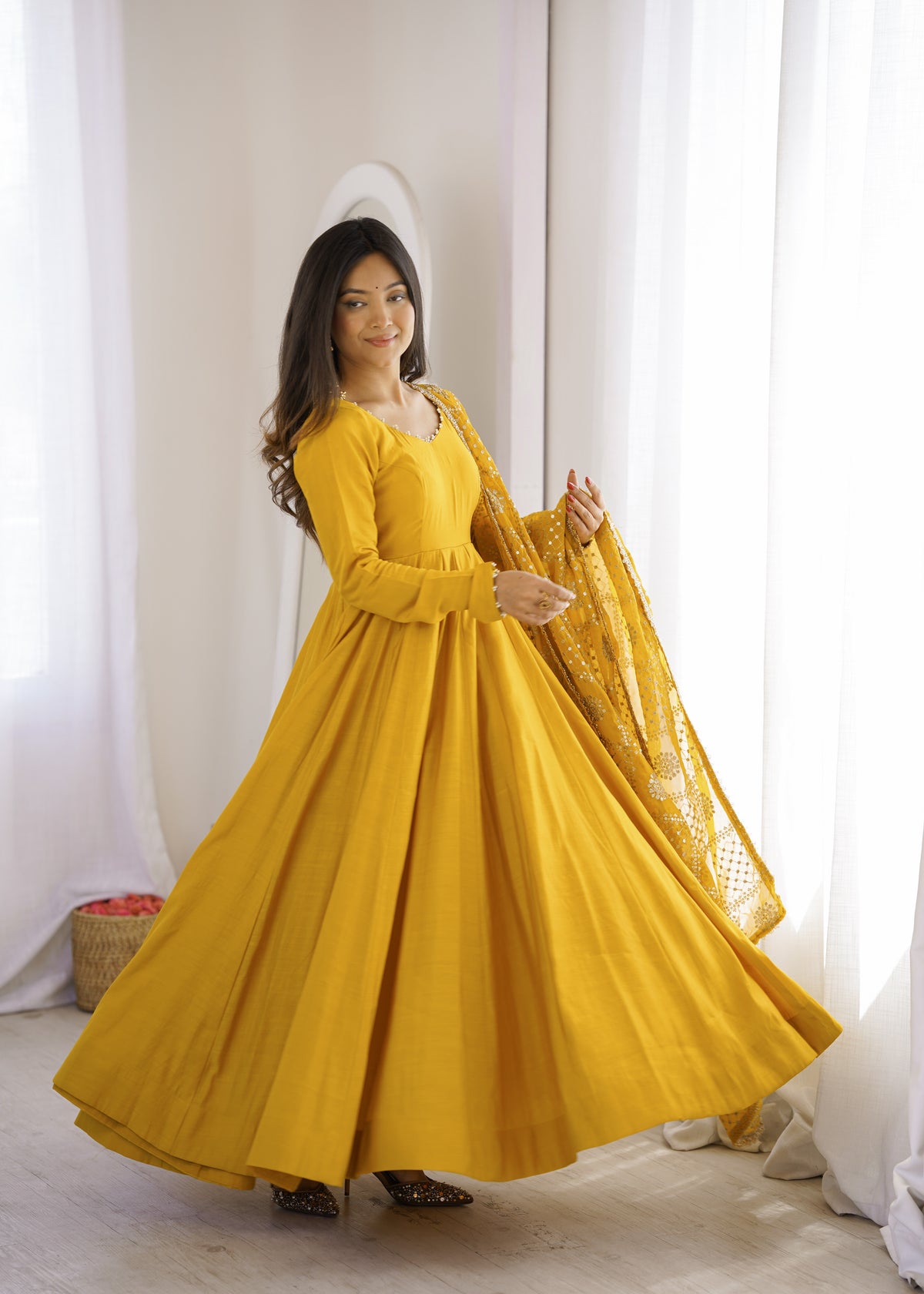 Anindita Elegant Embroidered Ethnic Wear Anarkali Sut Set