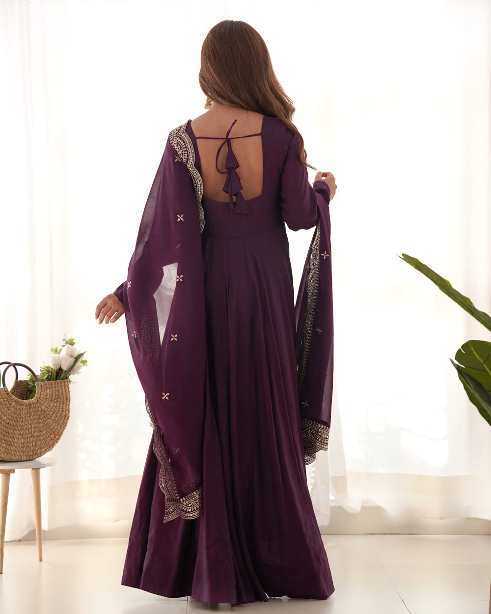 Premium Roman Silk  Abira Signature Edition Anarkali Suit Set