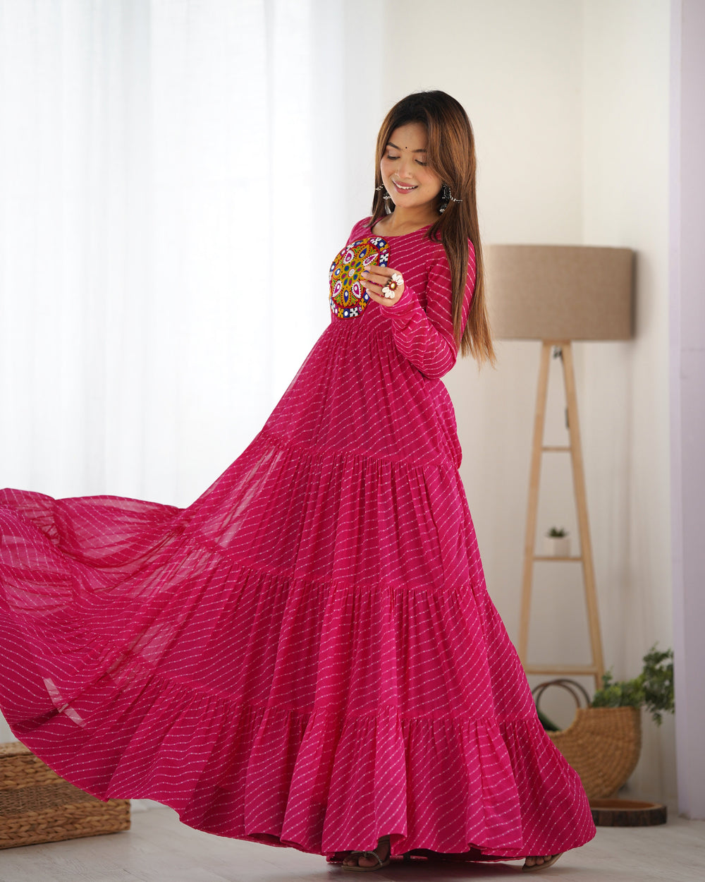 Evanya Luxe Traditional five Leyar Anarkali Suit Set