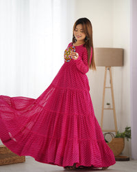 Evanya Luxe Traditional five Leyar Anarkali Suit Set