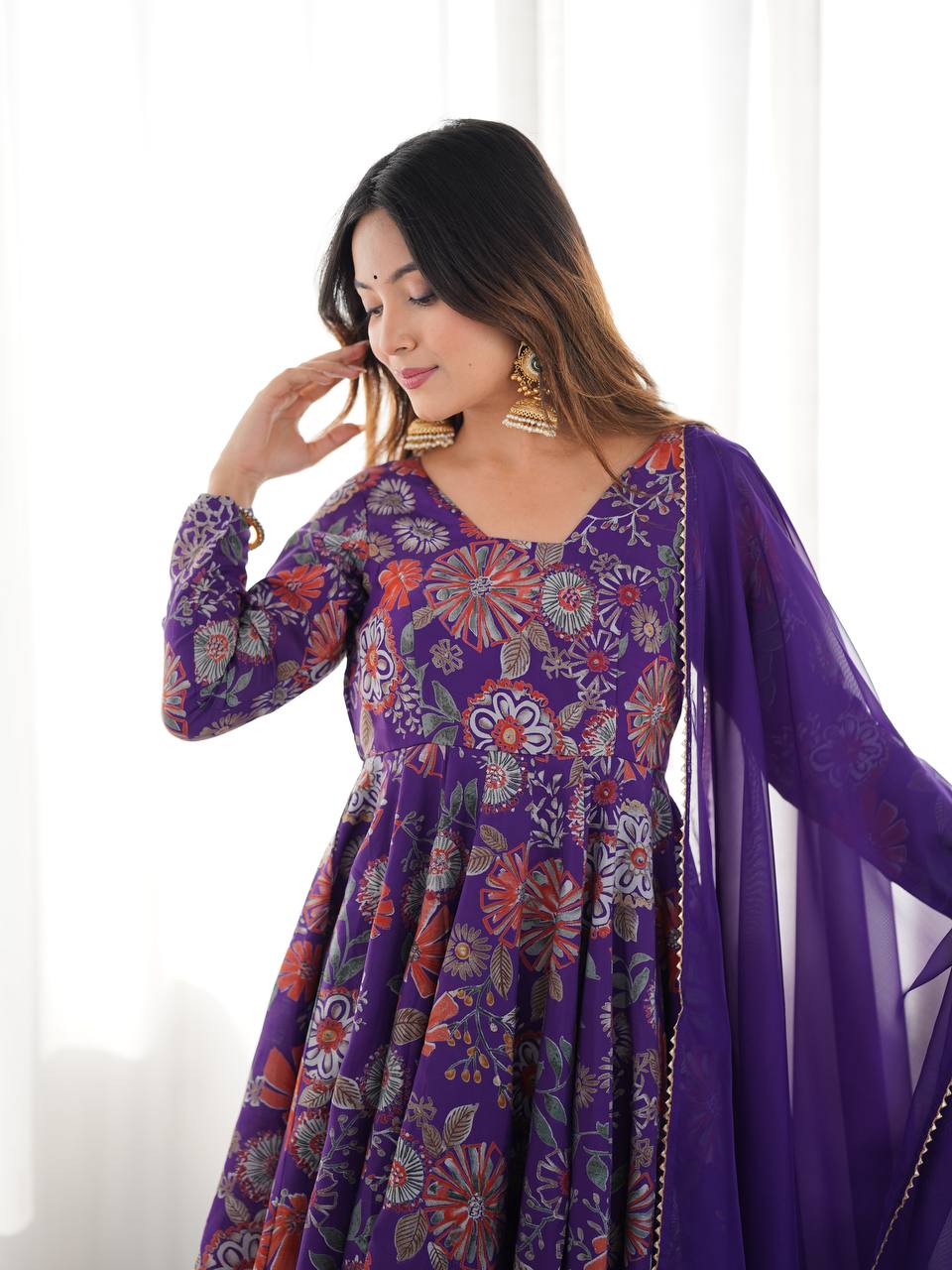 Kanika Premium Roman Silk Chanderi Kediya Palazzo Set