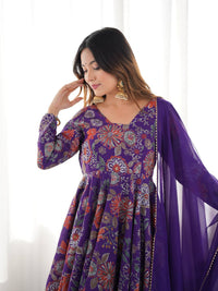 Kanika Premium Roman Silk Chanderi Kediya Palazzo Set