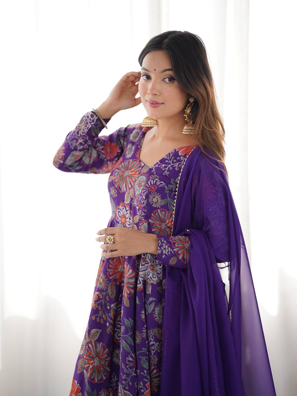 Kanika Premium Roman Silk Chanderi Kediya Palazzo Set