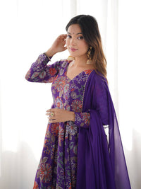 Kanika Premium Roman Silk Chanderi Kediya Palazzo Set
