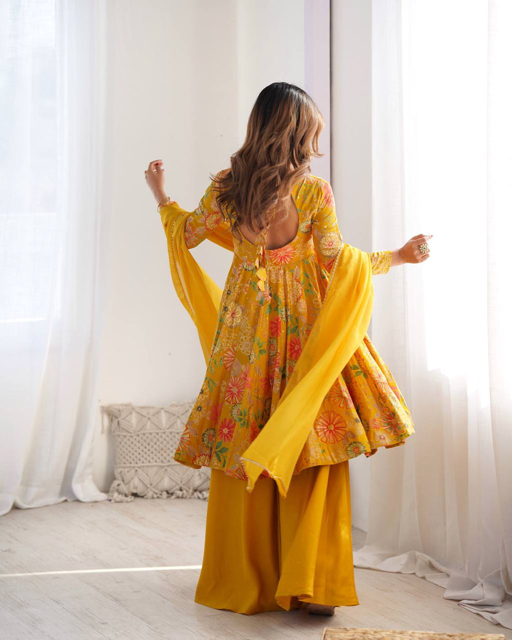Kaevika Premium Roman Silk Chanderi Kediya Palazzo Set