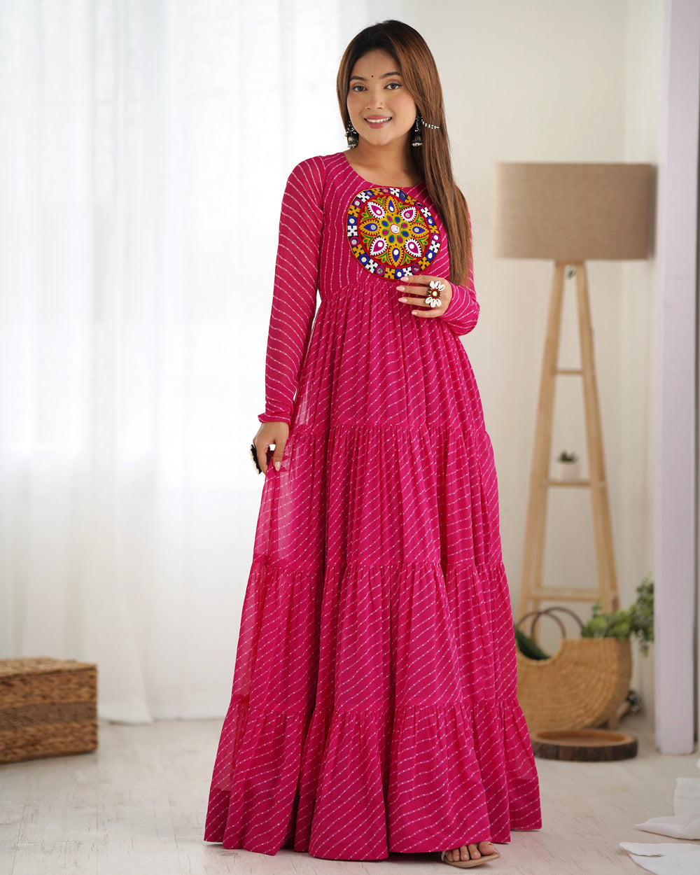Evanya Luxe Traditional five Leyar Anarkali Suit Set