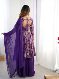 Kanika Premium Roman Silk Chanderi Kediya Palazzo Set