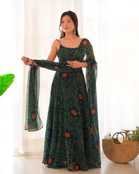 Naira Luxury Bandhej Anarkali Suit Set