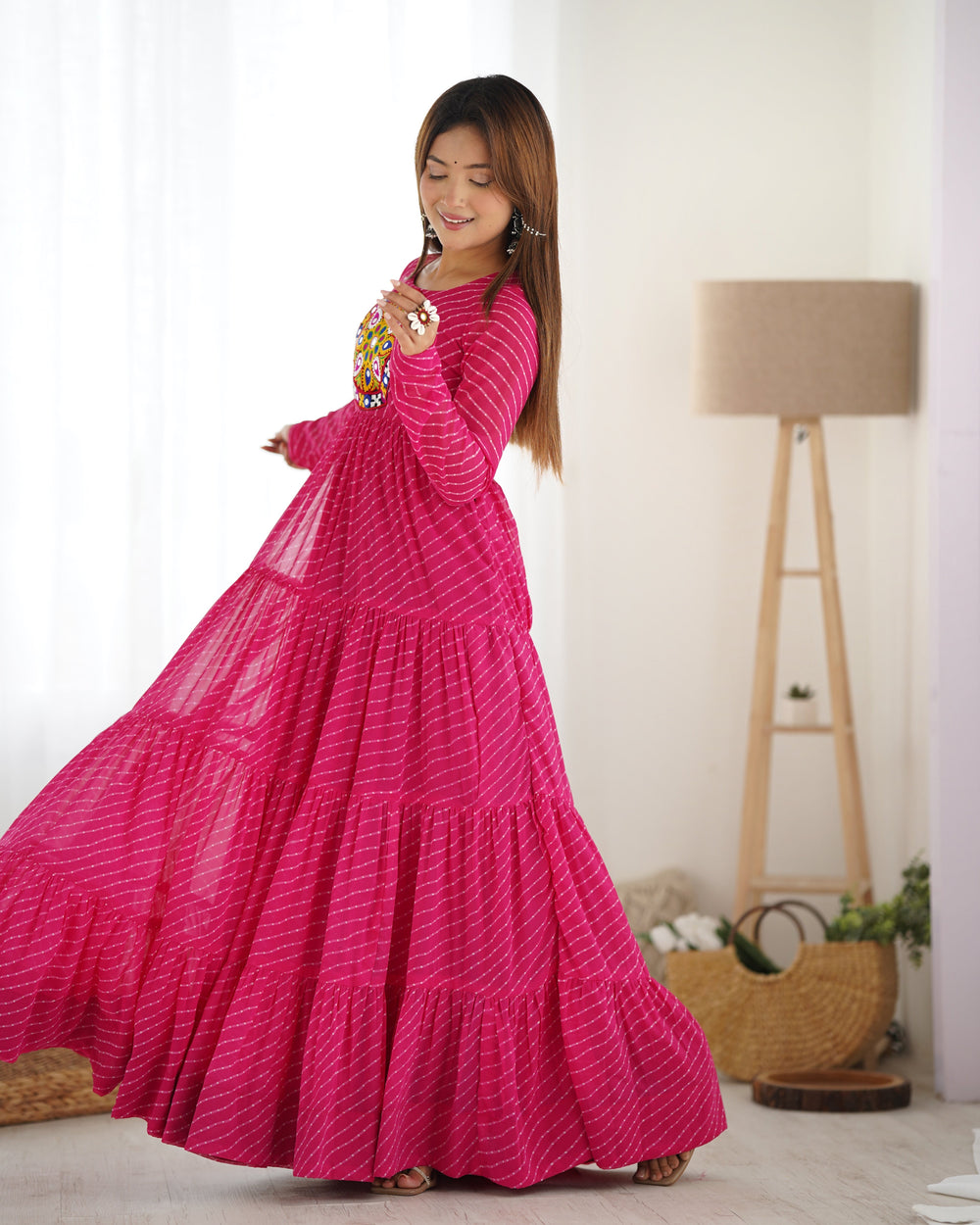 Evanya Luxe Traditional five Leyar Anarkali Suit Set