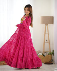 Evanya Luxe Traditional five Leyar Anarkali Suit Set