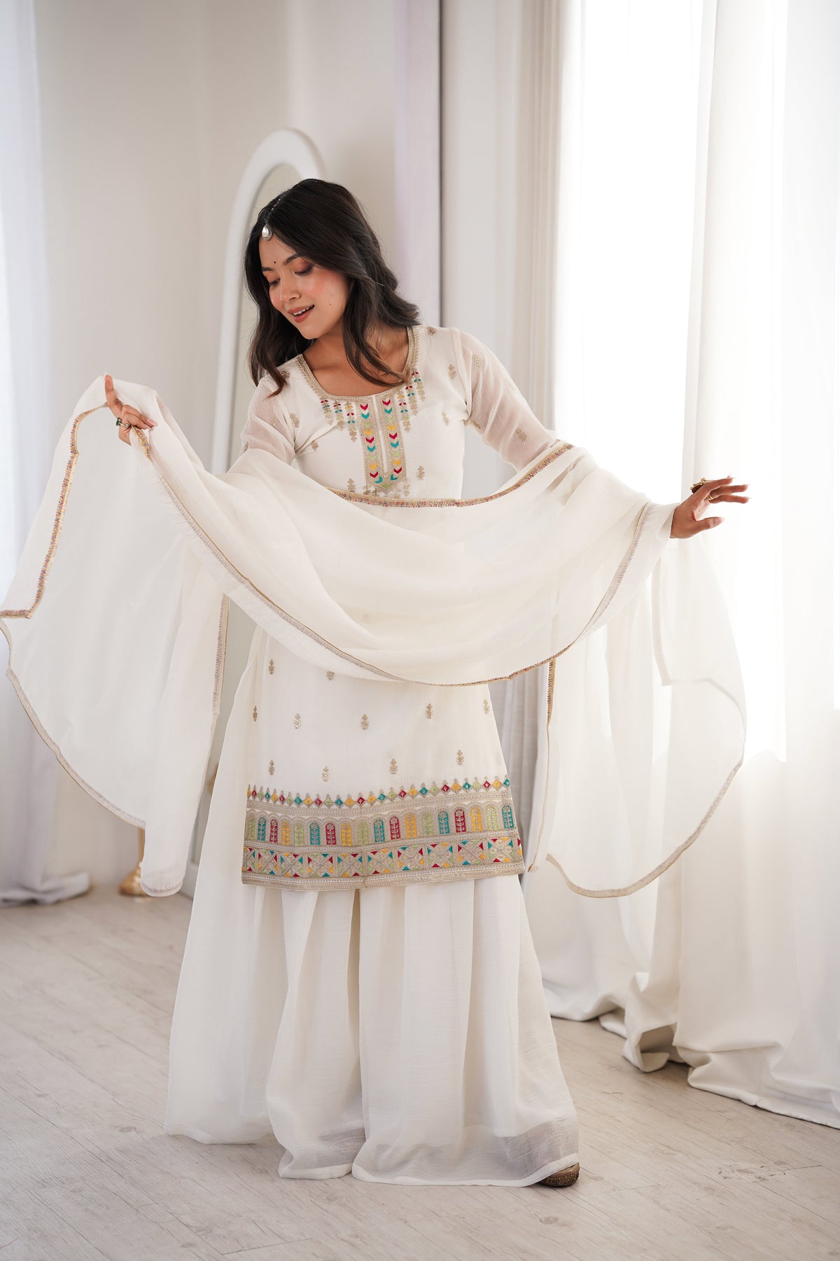 Charita Luxury Embroidery Anarkali Suit Set