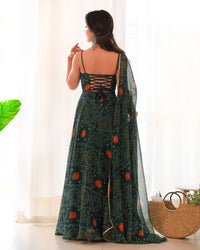 Naira Luxury Bandhej Anarkali Suit Set