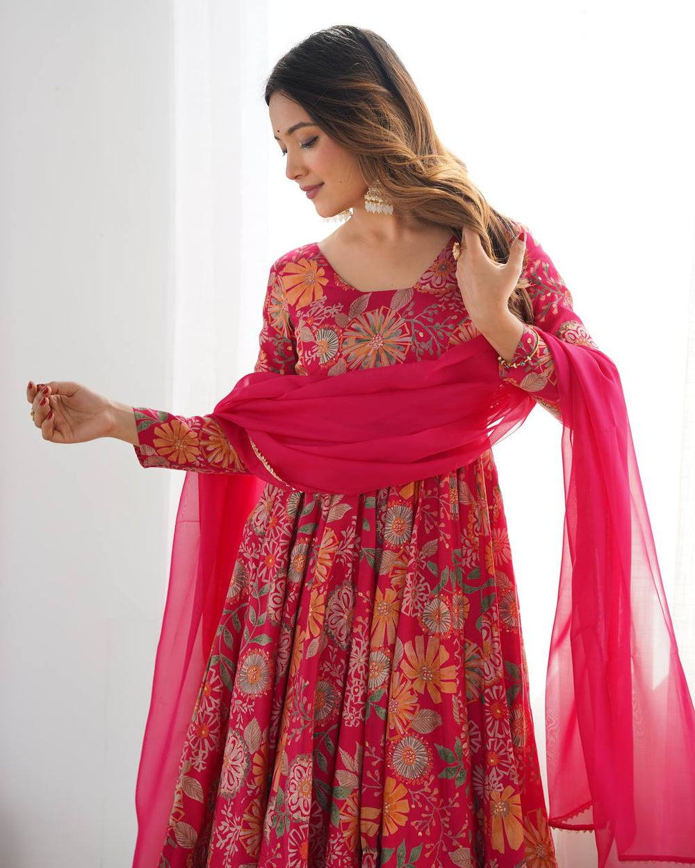 Rehvika Premium Roman Silk Chanderi Kediya Palazzo Set