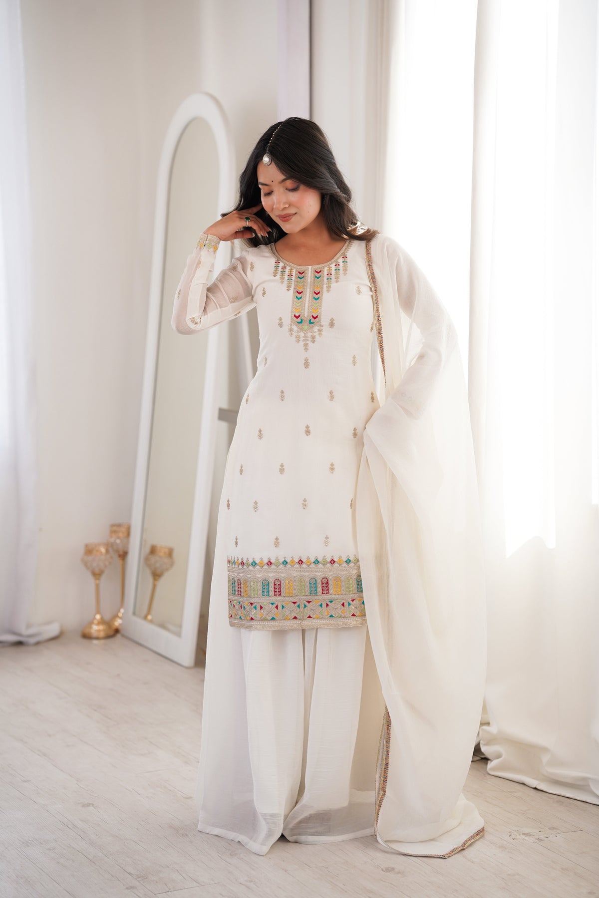 Charita Luxury Embroidery Anarkali Suit Set