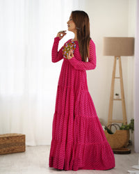 Evanya Luxe Traditional five Leyar Anarkali Suit Set