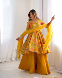 Kaevika Premium Roman Silk Chanderi Kediya Palazzo Set