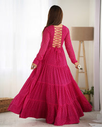 Evanya Luxe Traditional five Leyar Anarkali Suit Set